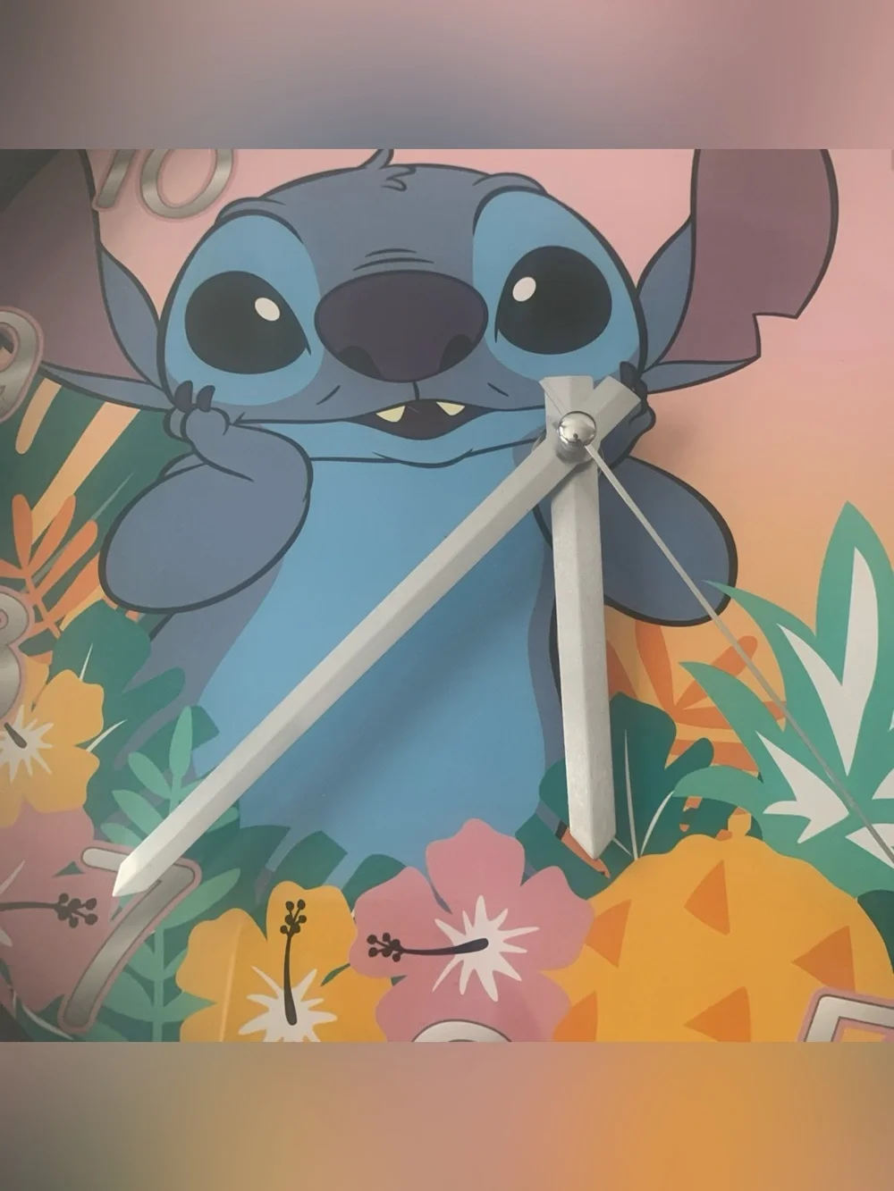Disney Lilo and Stitch Analog Wall Round Clock 12” AA Battery Powered Kids Room